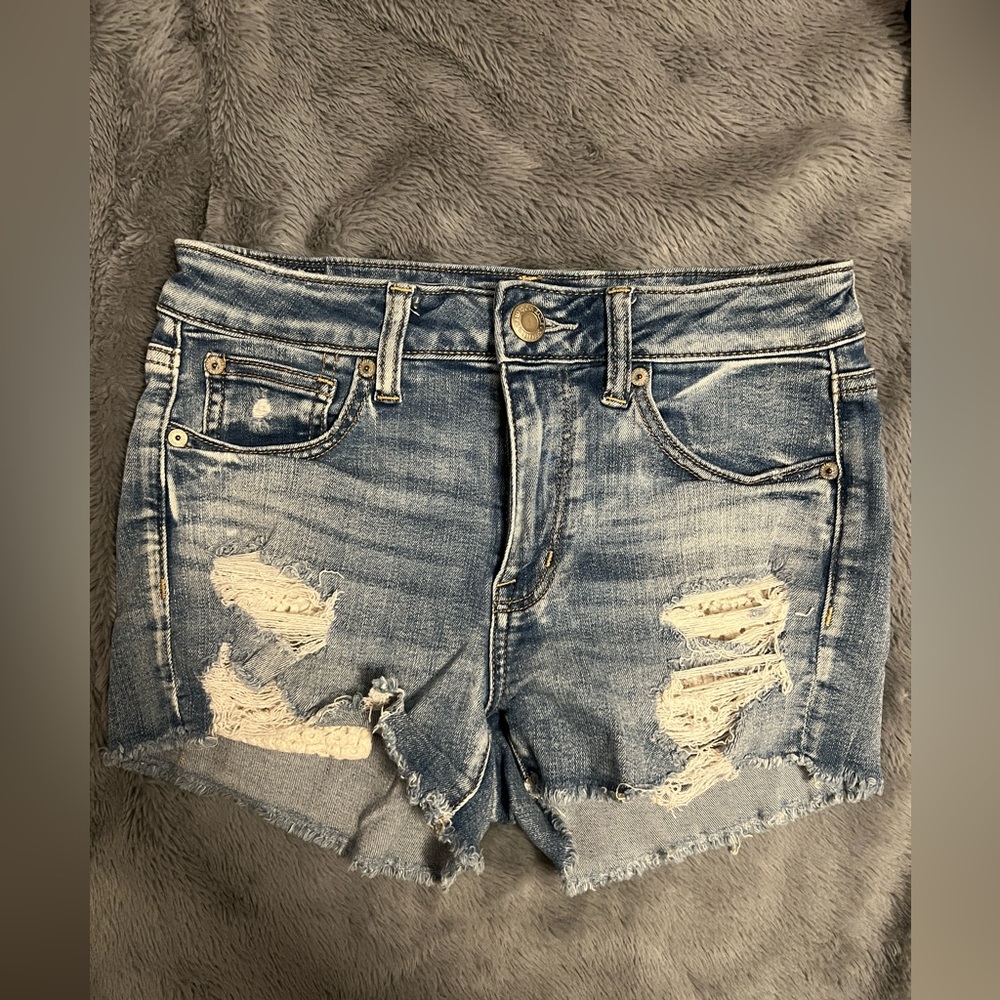 3 American Eagle shortie Jean shorts hi-rise.